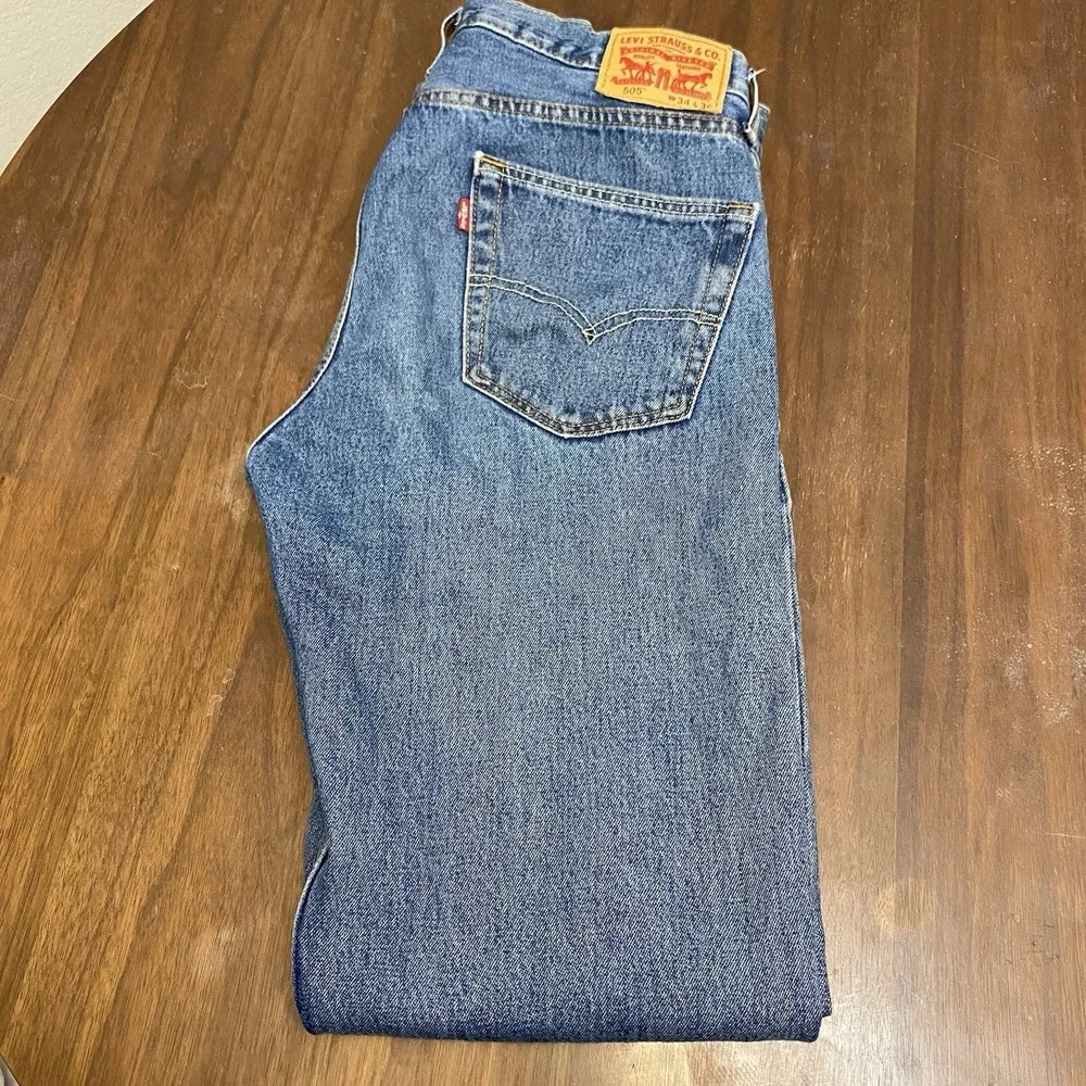 Levi's 505 Straight Fit Jean Men's 34x36 Medium Wash